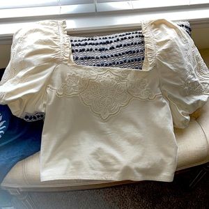 NWT Express Embroidered Cotton Top XL